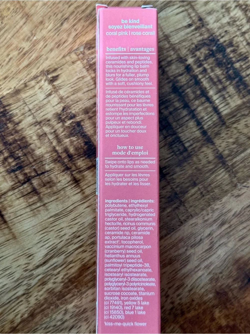 Cocokind Ceramide Lip Blur Balm- Coral Pink